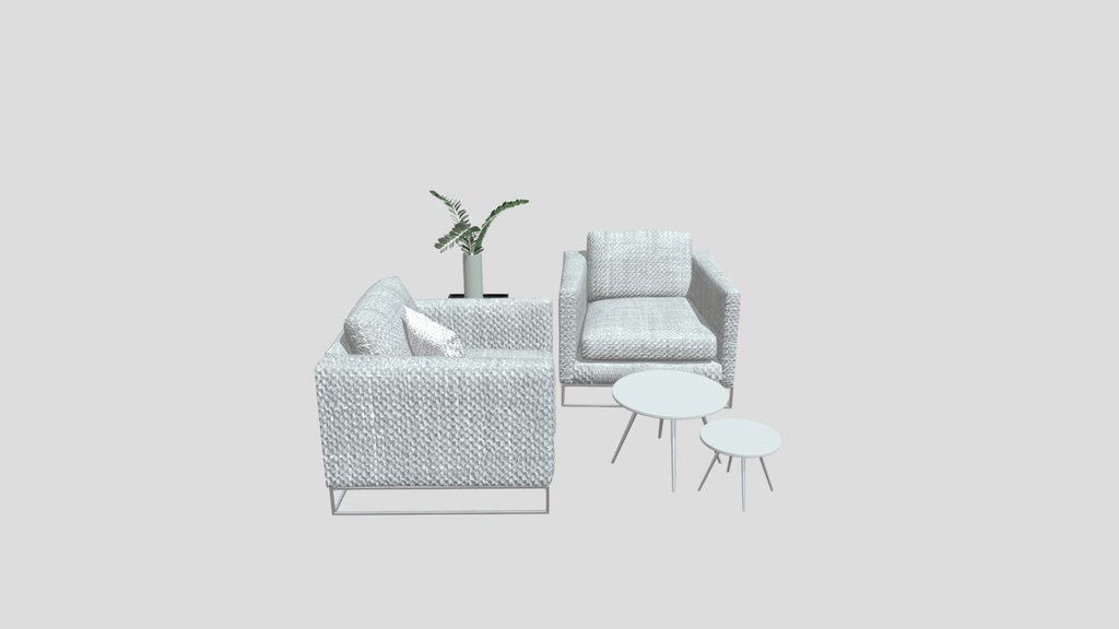 Sofa Corner With Table And Decoration