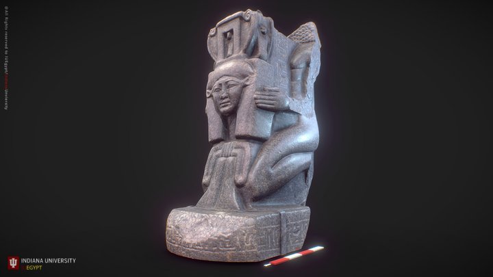 Kaemwaset Kneeling with an Emblem of Hathor 3D Model