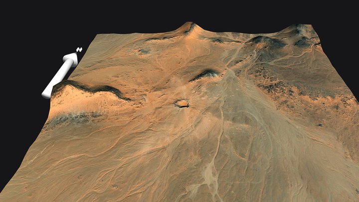 Kamil, Impact crater, Egypt 3D Model