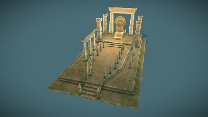 Aztec Temple 3D Model