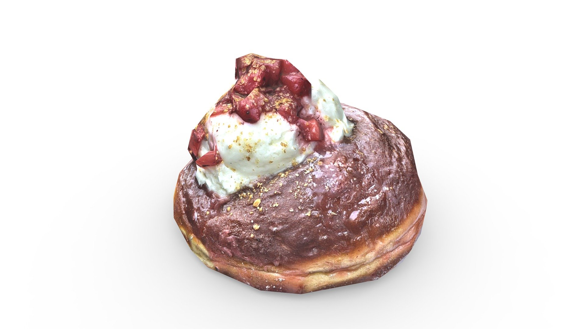Strawberry & Cream Donut (Game Ready / PBR)