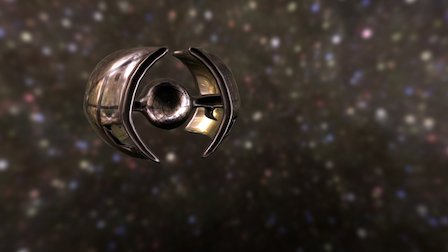 Gloss version of Enemy ship 3D Model