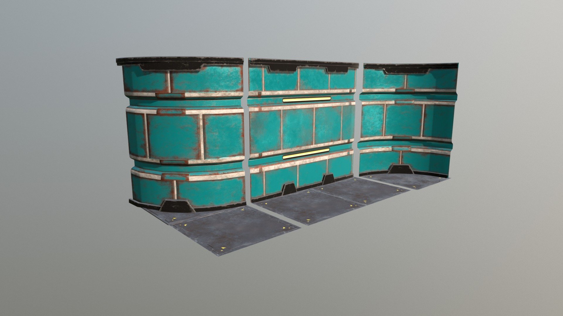 Modular Sci sci fi hall - 3D model by AndersBrynildsen [327be33 ...