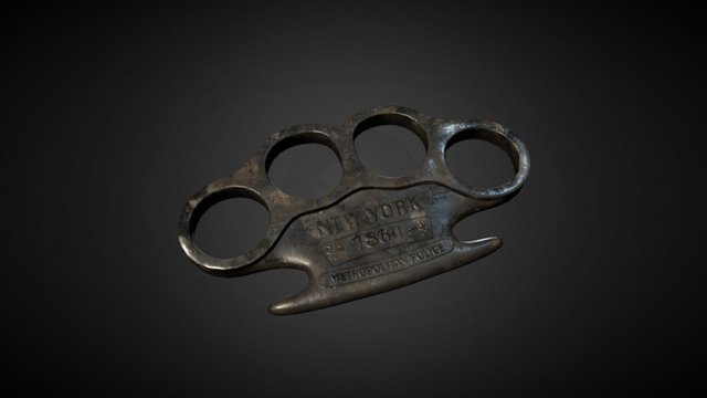 Police Brass Knuckles 3D Model