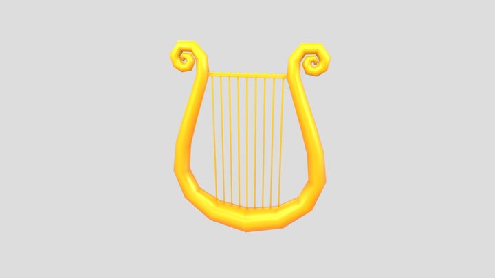 Golden Harp 3D Model