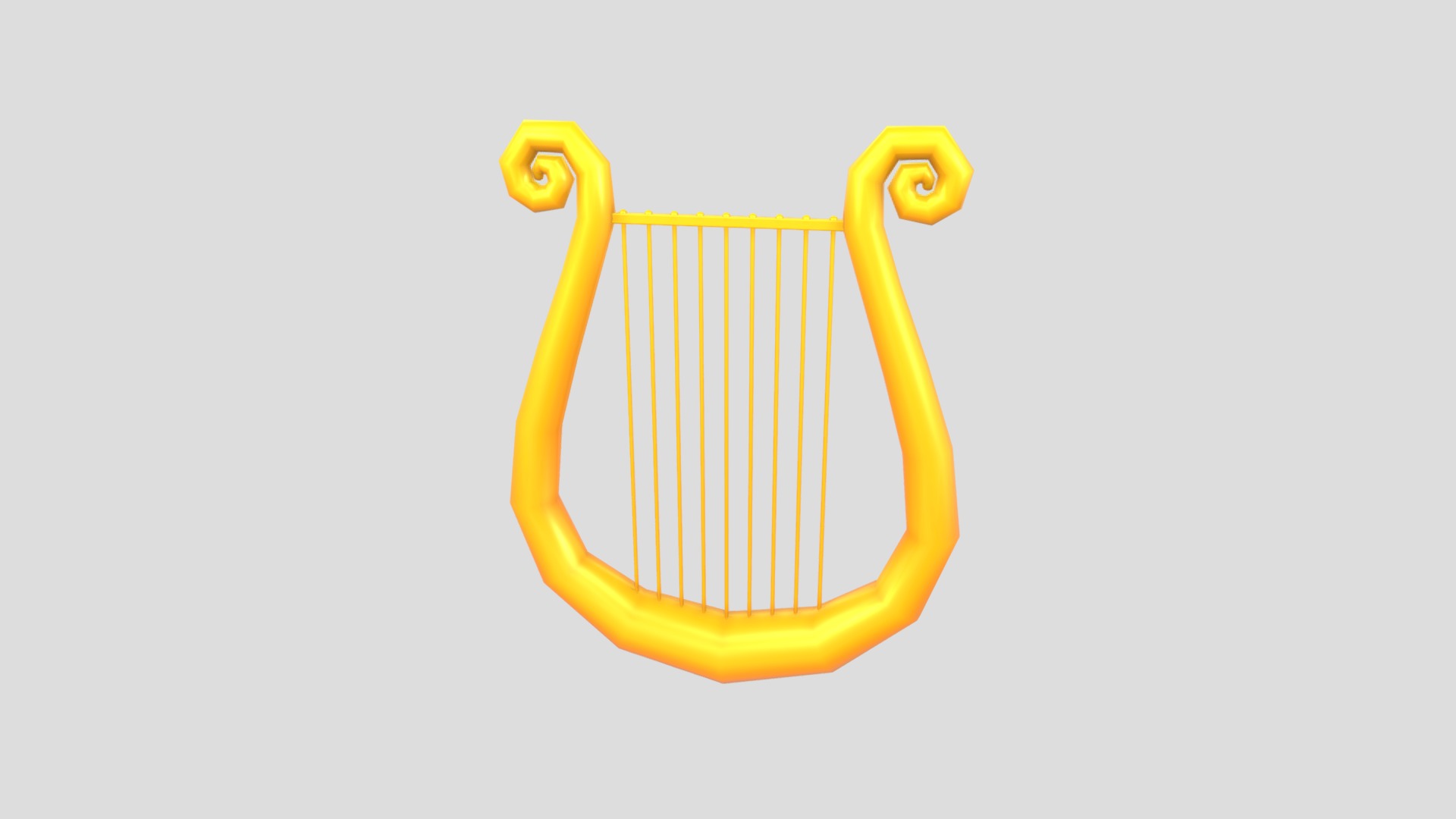 3D model Golden Harp - This is a 3D model of the Golden Harp. The 3D model is about shape.