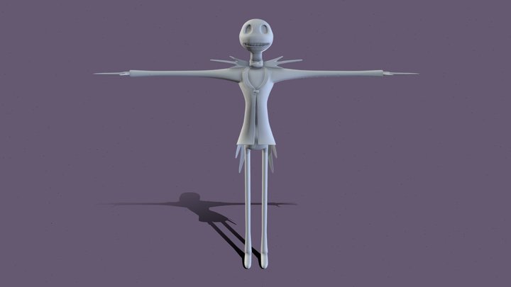 Jack Skellington - Tpose 3D Model