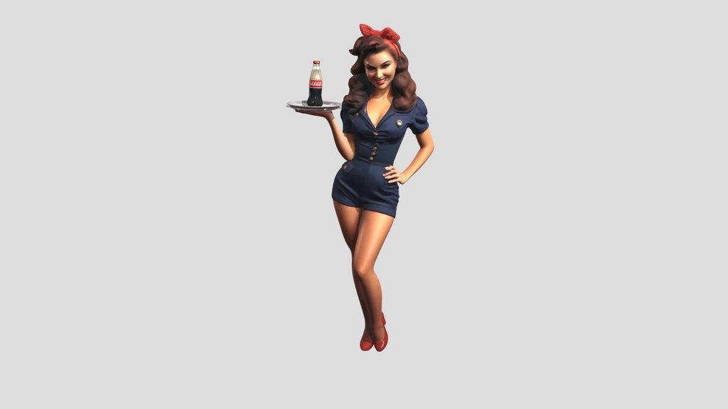 coca-cola diner pin-up