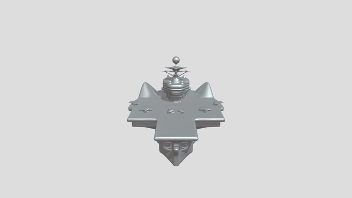 Aircraft carrier with planes 3D Model