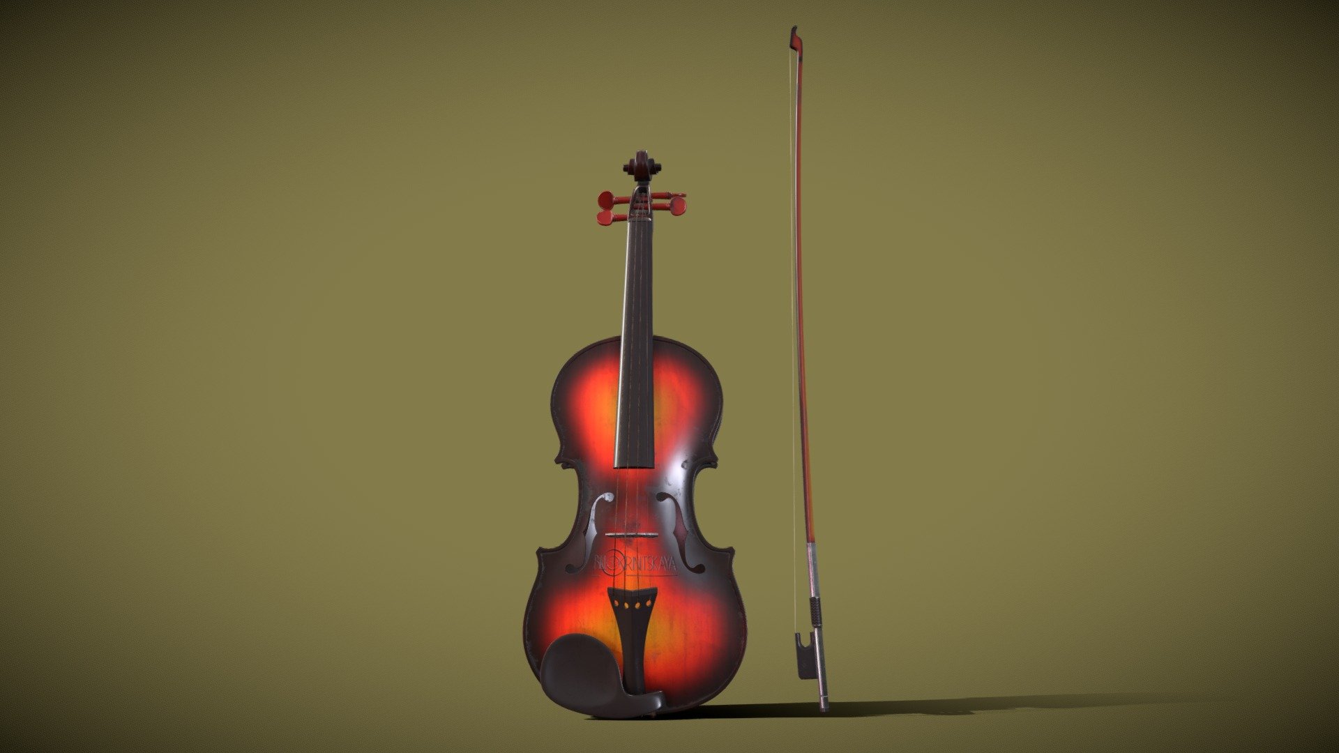Скрипка - 3D model by Миллирина (@ms1white56) [327fd7e] - Sketchfab