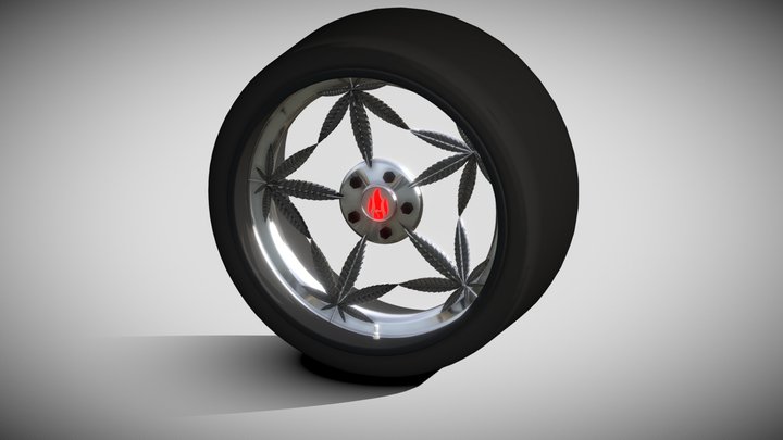 Weed Car Rims 3D Model