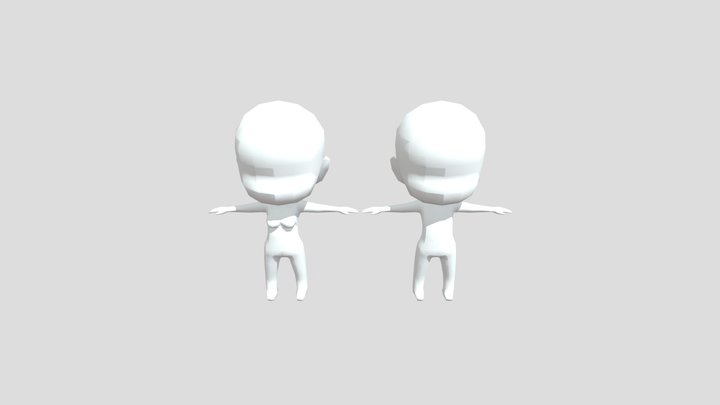 Chibi Body base mesh 3D Model