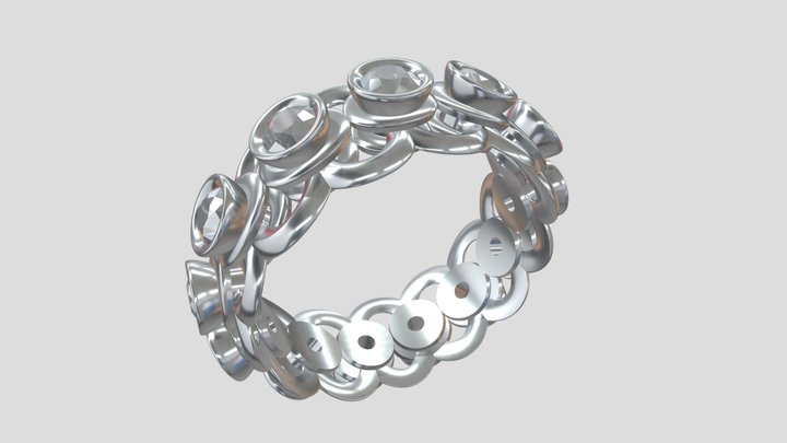 Diamond Engagement Ring 3D Model