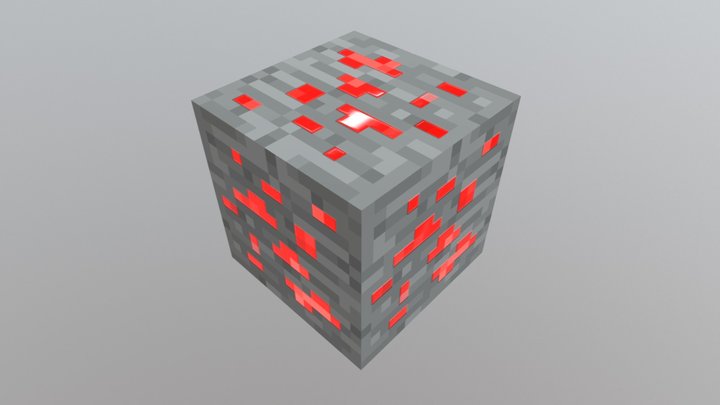 First Model - Redstone Ore 3D Model