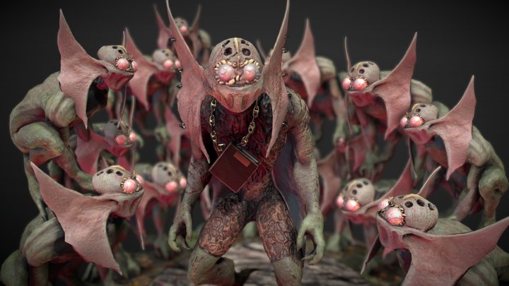 Brood Scout & Minions 3D Model