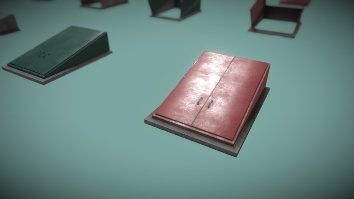Basement Entrance Pack Low-poly 3D Model