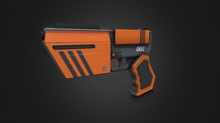 Pistol 002 (Super Cop Training VR) 3D Model