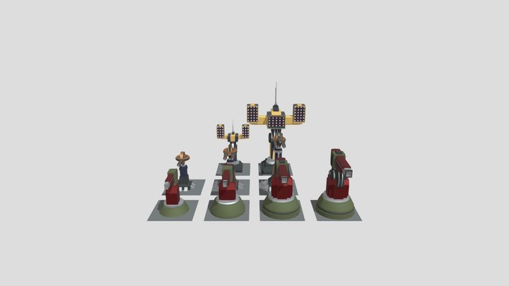 Tower- Defense Towers 3D Model