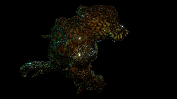River rocky golem (Lowpoly projection practice) 3D Model