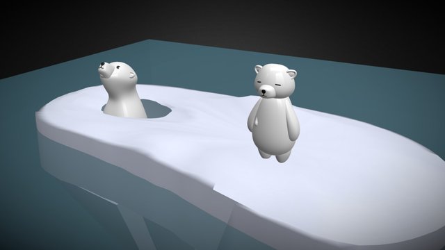 polar bears 3D Model