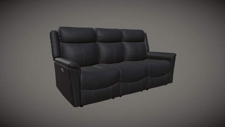 Falkon 3 Seater Sofa 3D Model