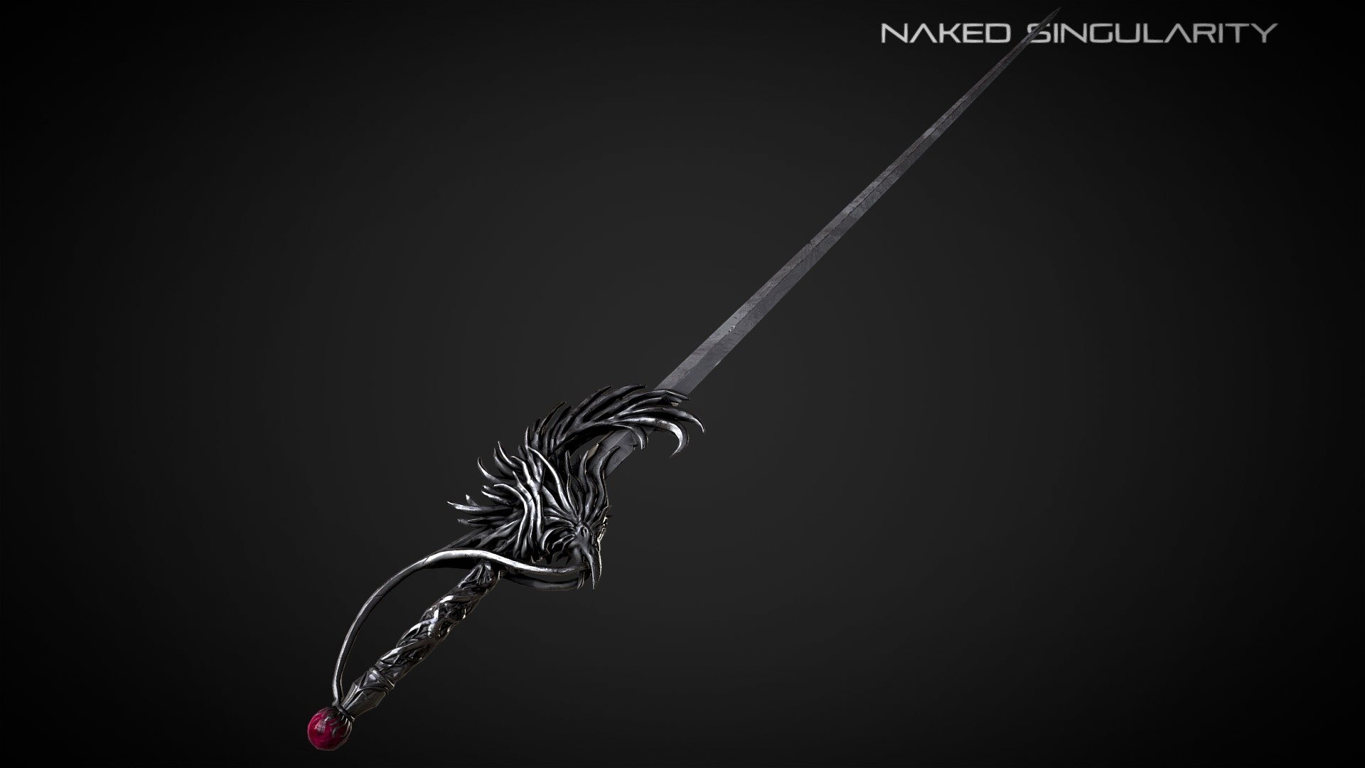 Raven rapier | Medieval dark fantasy weapon - Buy Royalty Free 3D model ...