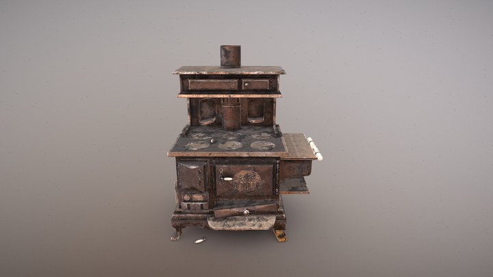 Old Wood Stove 3D Model