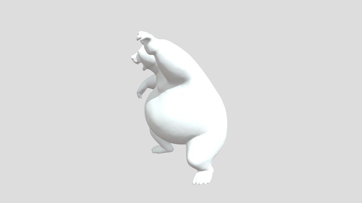 Pregnant grizzly she-bear, petrified – Modelo 3D gratuito STL