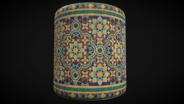 Casablanca Tiles Pattern 3D Model