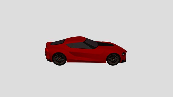 Toyota FT-1 Concept 2014 lowpoly for 3D-printing