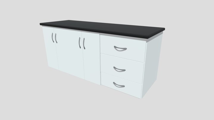 kitchen cabinet and counter 3D Model