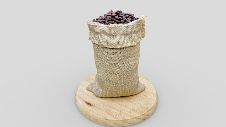 A bag of coffee 3D Model