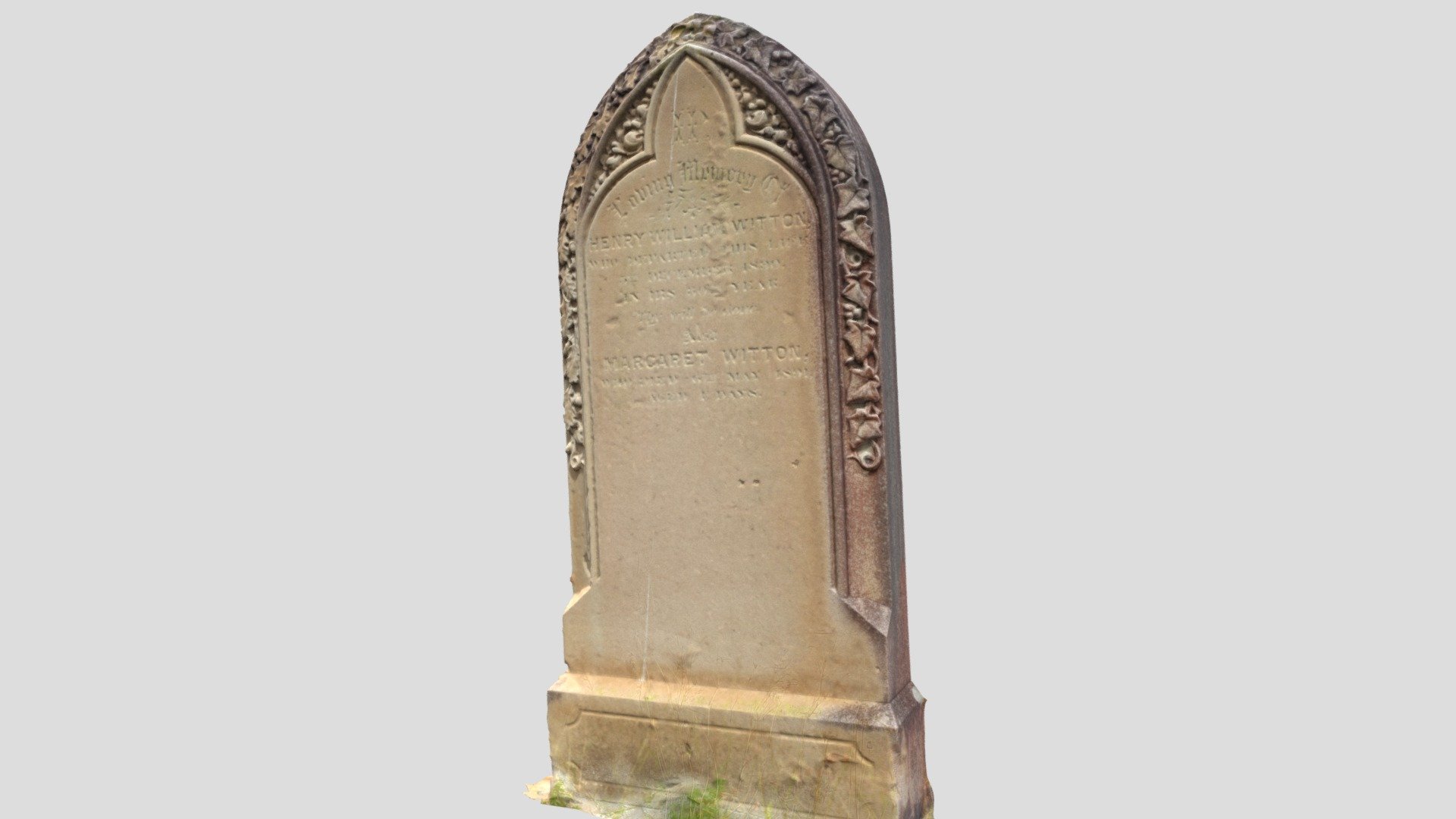 Carved headstone - Rookwood Cemetery  Sydney.