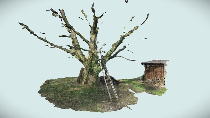Baumhaus Baum Decimated 3D Model