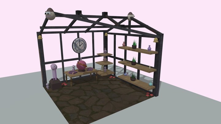 fantasy greenhouse nook 3D Model