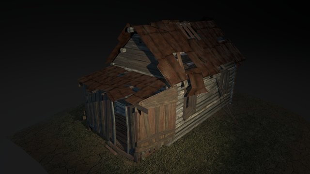 destroyed house 3D Model