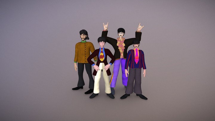 Yellow Submarine The Beatles 3D Model