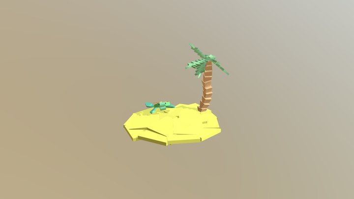 Dessert Island 3D Model