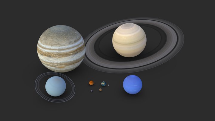 Solar System Planets 3D Model
