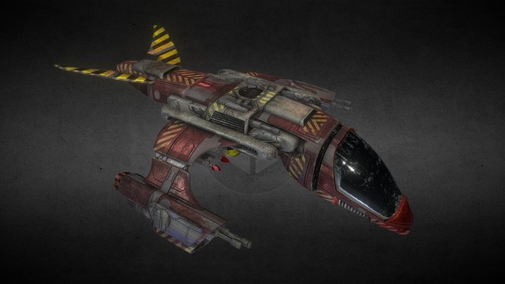 Bloodletter Orbital Fighter 3D Model
