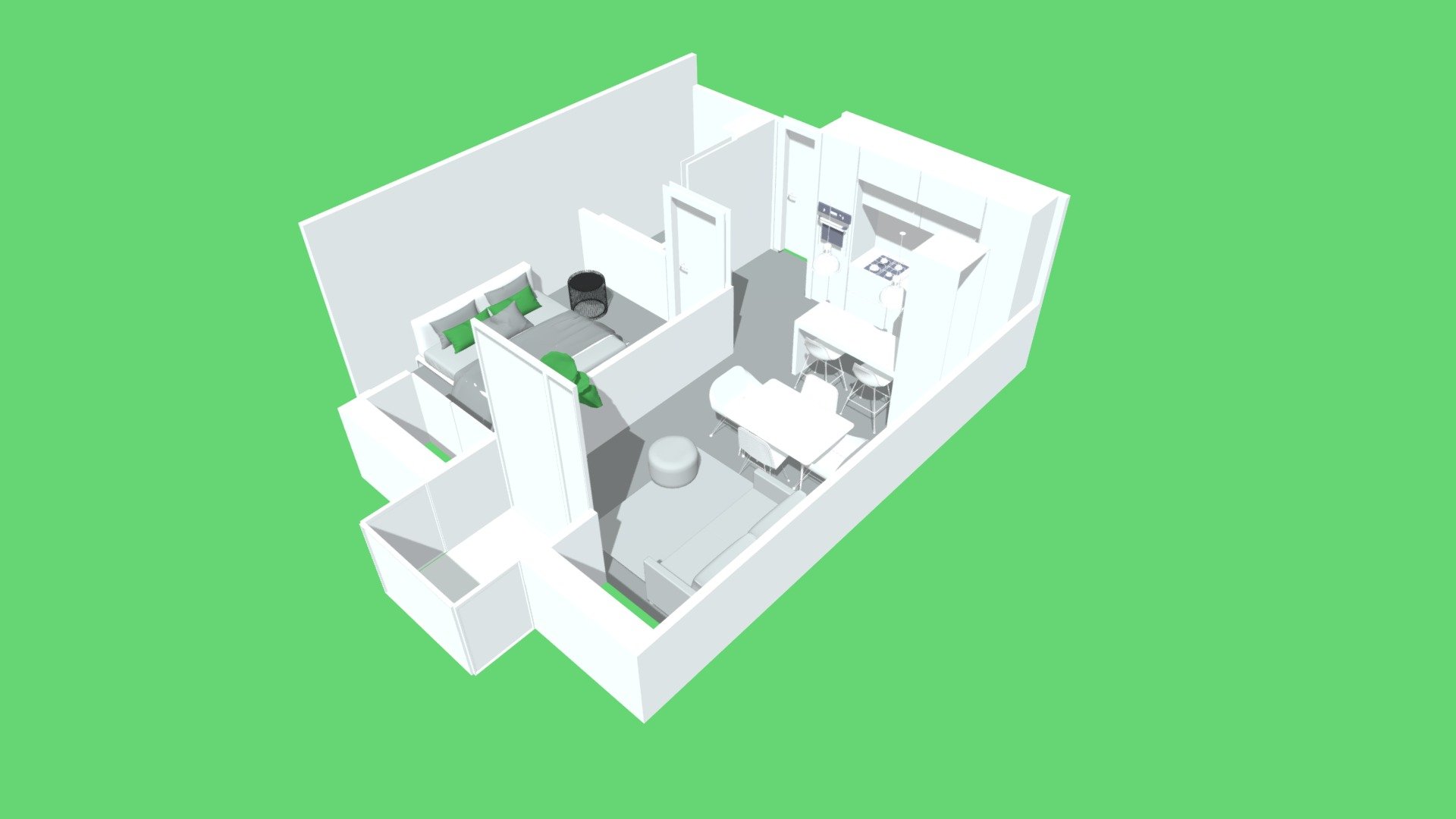 Departamento 2 ambientes — Sketchfab embed 3D viewer