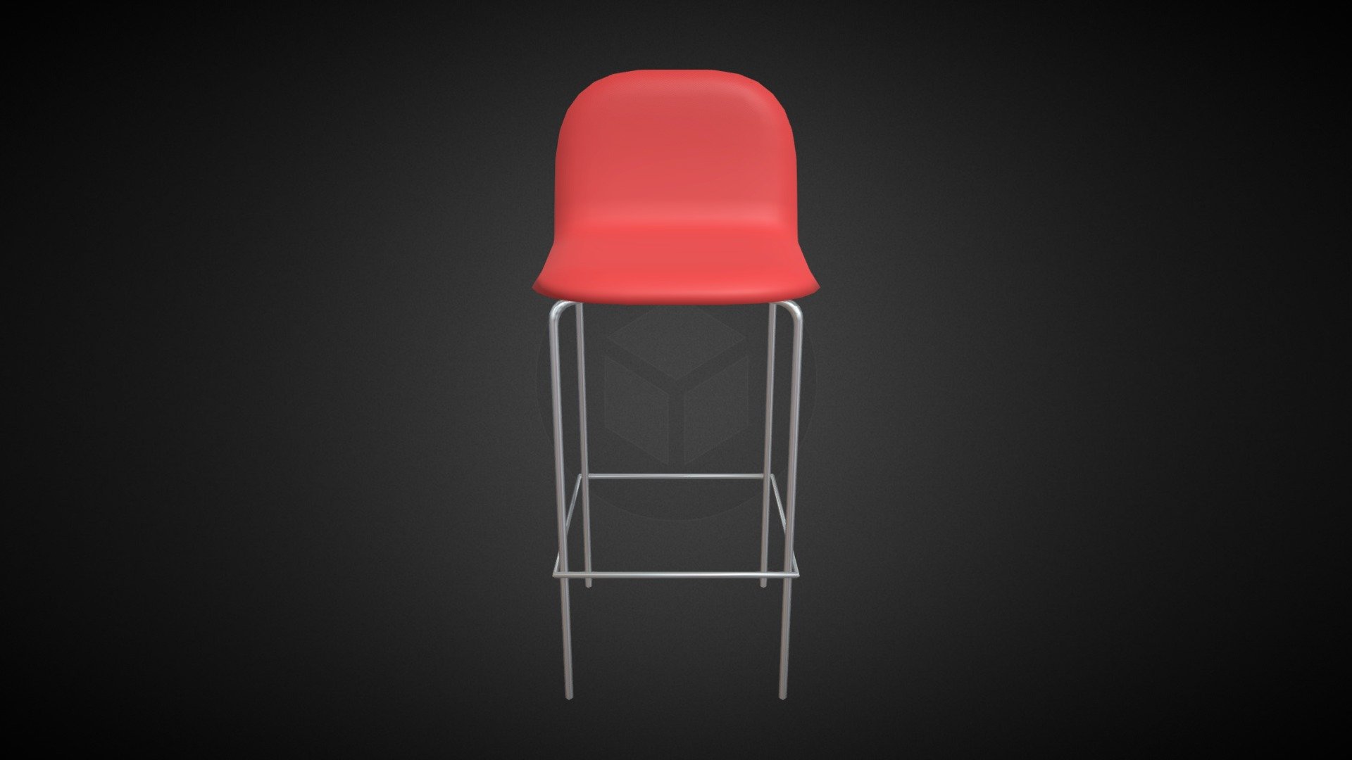 Low Poly Tall Chair Thin Legs