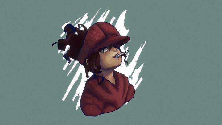 Hat Girl 3D Model