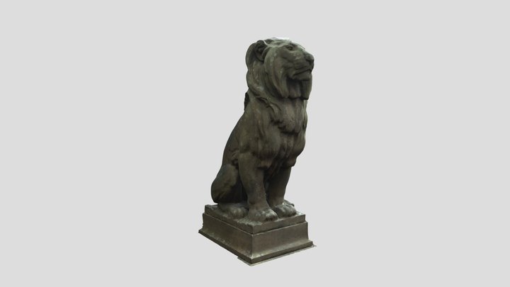 Lion from the Queen Victoria Monument, Bradford 3D Model