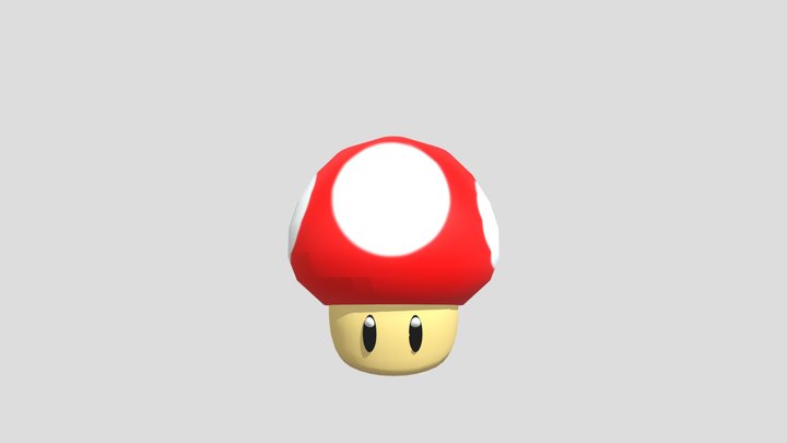 Mario Bros Power-up Mushroom 3D Model