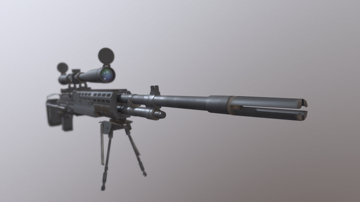 Asset MK14 EBR Sniper Rifle 3D Model