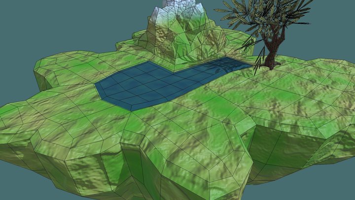 Floating Island 3D Model