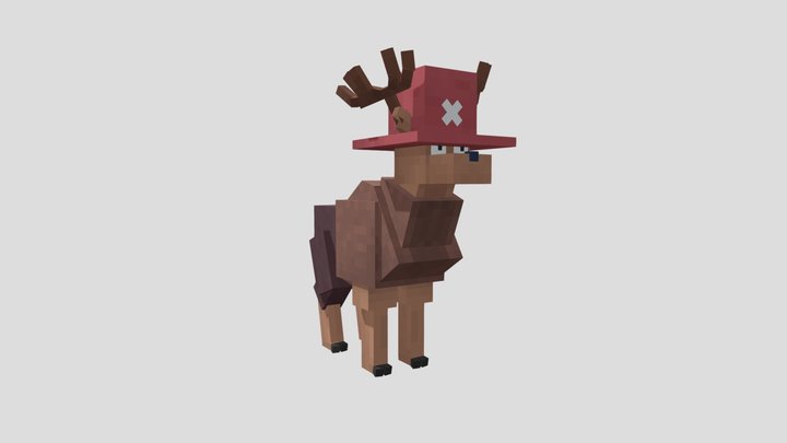Chopper walker point - minecraft style 3D Model