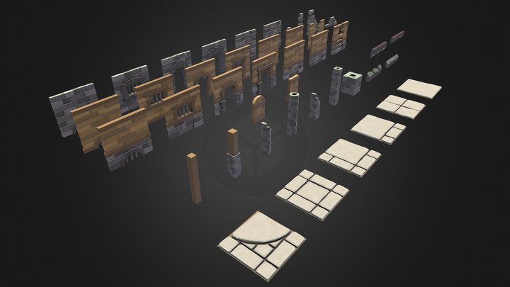 Stylised Dungeon Pack 3D Model