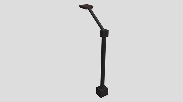 Purple Street Light 3D Model